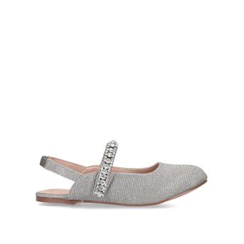 Mini Princely Silver Mule With Embellished Strap  Ages 8-13 from Kurt Geiger London