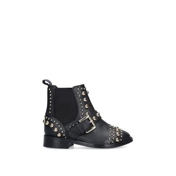 Mini Stinger Black Studded Ankle Boots Ages 2-7 from Kurt Geiger London