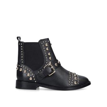 Mini Stinger Black Studded Ankle Boots  Ages 8-13 from Kurt Geiger London