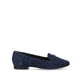 Idris Blue Leopard Print Loafers from Anne Klein