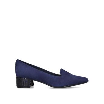 Kimbra Navy Loafer With Croc Print Block Heel from Anne Klein