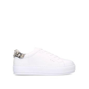Laney Stud White And Snake Print Studded Chunky Trainers from Kurt Geiger London