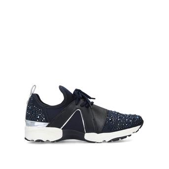 Lament Bling Navy Embellished Lace Up Trainers from Carvela