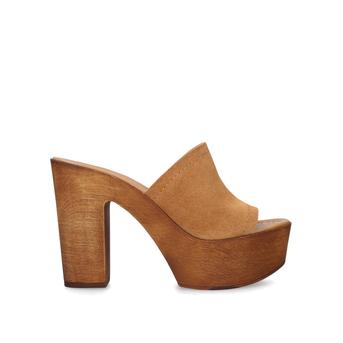 Rumie Tan Suede Block Heel Platform Sandals from KG Kurt Geiger