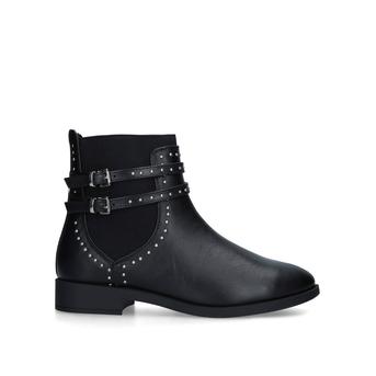 Jiggle Wide Fit Wide Fit Black Ankle Boots With Studded Straps from Miss KG