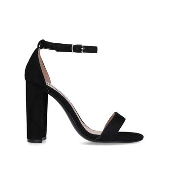 Carrson Black Block Heel Strappy Sandals from Steve Madden