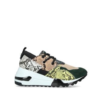 Cliff Green Snake Print Chunky Trainers from Steve Madden