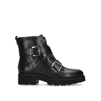 Hoofy Black Studded Biker Boots from Steve Madden