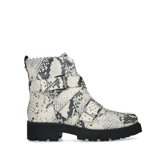 Hoofy Snake Print Studded Biker Boots from Steve Madden