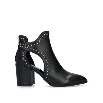 Justice Black Studded Block Heel Ankle Boots from Steve Madden