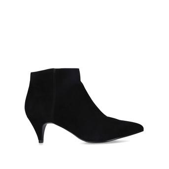 Lucinda Black Kitten Heel Ankle Boots from Steve Madden