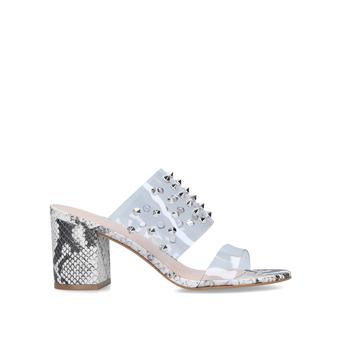 Ghoul Snake Print Block Heel Studded Sandals from Carvela