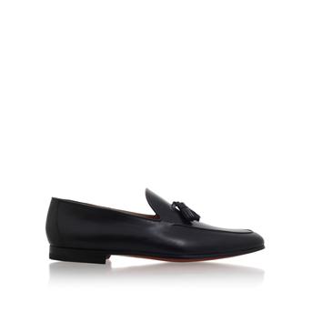 Tassel Loafer Black Flat Slip-on Loafer Shoes from Magnanni