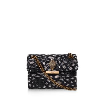Mini Tweed Kensington Black Mini Shoulder Bag from Kurt Geiger London