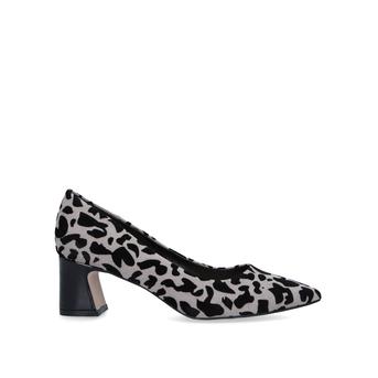 Jac Grey Leopard Print Block Heel Court Shoes from Nine West