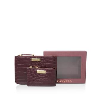 Peggy Gift Set Wine Croc Print Gift Set from Carvela