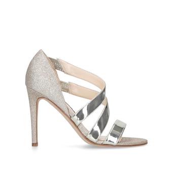 Idella3 Metallic Gold Strappy Heeled Sandals from Nine West