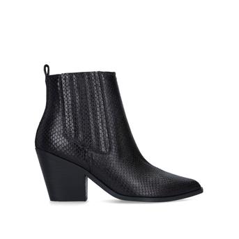 Lexa Black Western Style Ankle Boots from Nine West