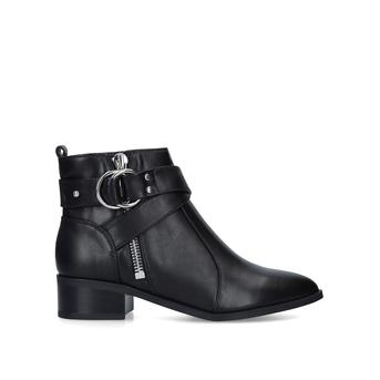 Dahila Black Buckle Detail Ankle Boots from Nine West