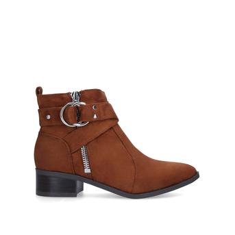 Dahila Rust Buckle Detail Ankle Boots from Nine West