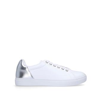 Shade White Lace Up Trainers With Silver Heel from Nine West