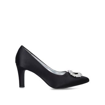 Gael Black Embellished Satin Court Heels from Anne Klein