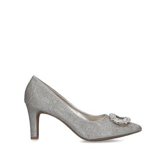 Gael Metallic Silver Embellished Court Heels from Anne Klein