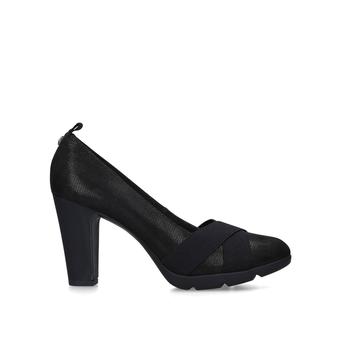 Xfactor Black Court Shoe With Elasticated Detail from Anne Klein