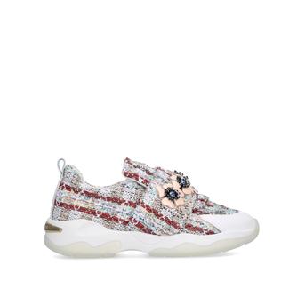 Lara Multi-Coloured Tweed Embellished Trainers from Kurt Geiger London