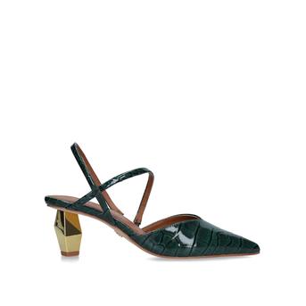 Della Sling Dark Green Croc Print Courts from Kurt Geiger London