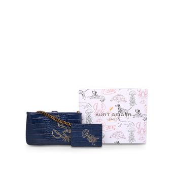 Pouch With Chain Gift Set Navy Jellyfish And Lobster Gift Set from Kurt Geiger London