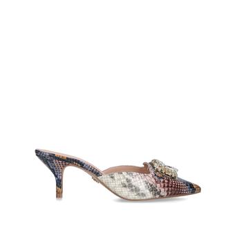 Pia Jewel Mule Snake Print Embellished Mules from Kurt Geiger London