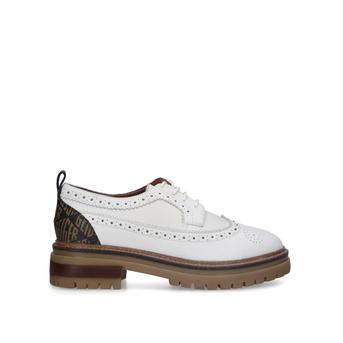 Kenley White Monogram Leather Brogues from Kurt Geiger London