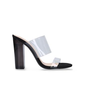 Ffion Black Perspex Strap Block Heel Sandal from KG Kurt Geiger