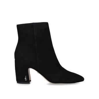 Hilty Black Suede Block Heel Ankle Boots from Sam Edelman