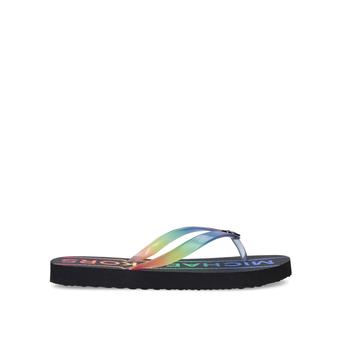Mk Flip Flop Black Rainbow Flip Flops from Michael Michael Kors