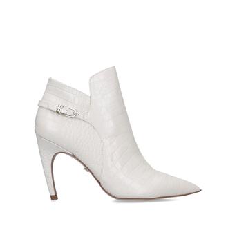 Fiora White Croc Print Stiletto Heel Ankle Boots from Sam Edelman