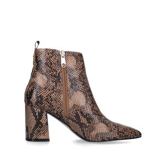 Suki Snake Print Block Heel Ankle Boots from KG Kurt Geiger