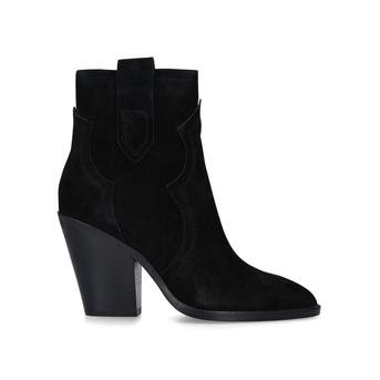 Esquire Black Block Heel Western Style Ankle Boots from Ash