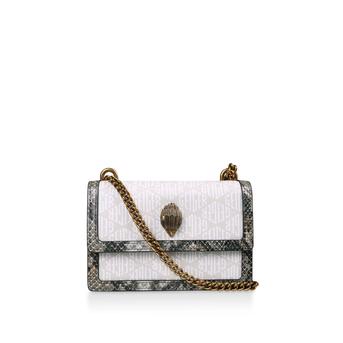 Monogram Shoreditch Mini Cross Body White Monogram Mini Cross Body Bag from Kurt Geiger London