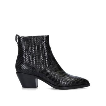 Floyd Bis Black Snake Print Western Style Ankle Boots from Ash