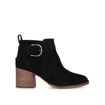 Leahy Black Suede Ankle Boot With Contrast Block Heel from UGG