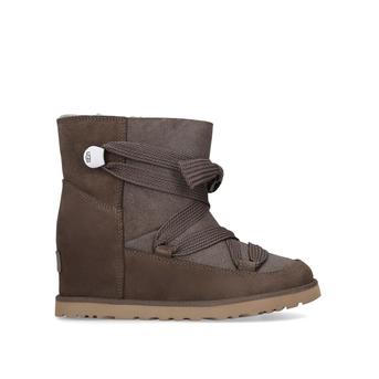 Classic Femme Lace-up Grey Ankle Boot With Hidden Wedge from UGG
