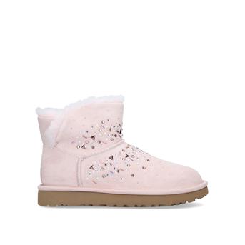 Classic Galaxy Mini Pale Pink Studded Suede Short Boots from UGG