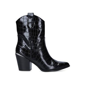 Tizzy Black Croc Print Western Boots from KG Kurt Geiger