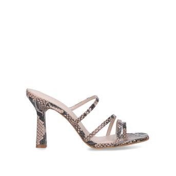 Goddess Nude Snake Print Stiletto Heel Strappy Sandals from Carvela