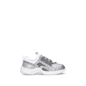 Mini Lunar Silver Embellished Chunky Trainers Ages 2-7 from Kurt Geiger London
