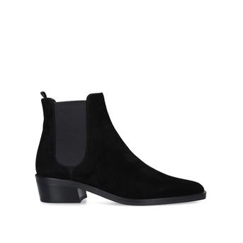 Lottie Flat Bootie Black Suede Ankle Boots from Michael Michael Kors