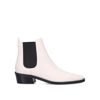 Lottie Flat Bootie Cream Block Heel Ankle Boots from Michael Michael Kors