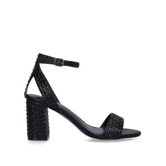 Wide Fit Kianni Wide Fit Black Embellished Block Heel Sandals from Carvela